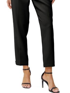 NEW Eric Signature  Black Cropped Dress Pants. Spandex Silky Size 4